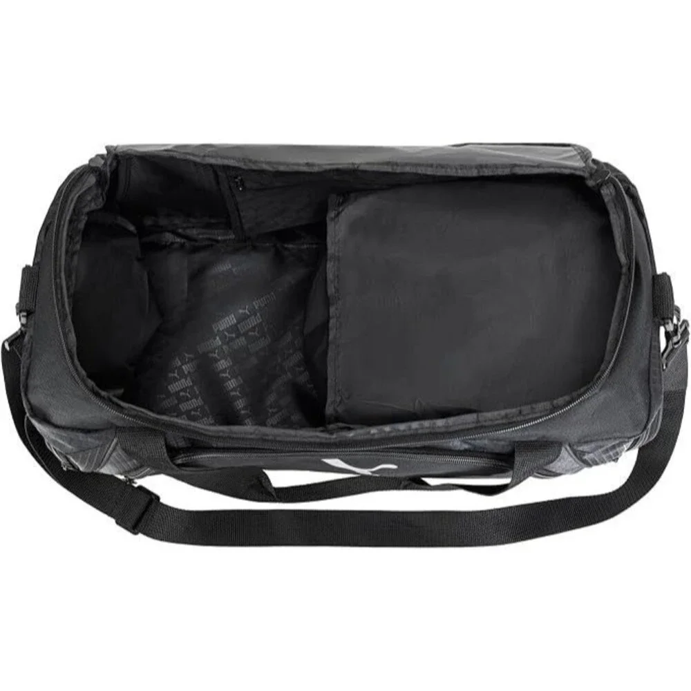 PUMA Evercat Accelerator Duffel Bag – New Silver/Black | Gym Travel Duffle (OS)